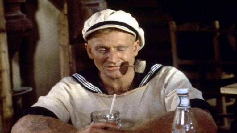 Robin Williams protagonizó el primer live action de Popeye en 1980.