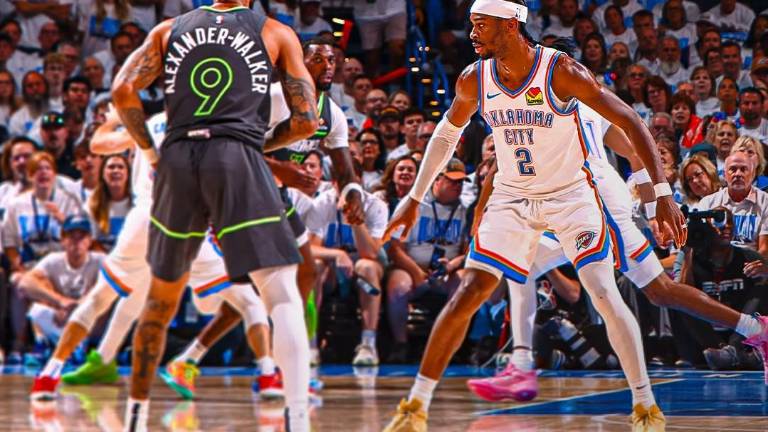 Shai Gilgeous-Alexander (2) fue la figura en el triunfo del Thunder.