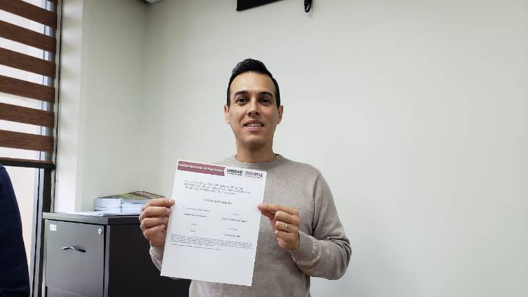 El Diputado local por Morena Jesús Ibarra Ramos se registra como precandidato de Morena a la Alcaldía de Culiacán.