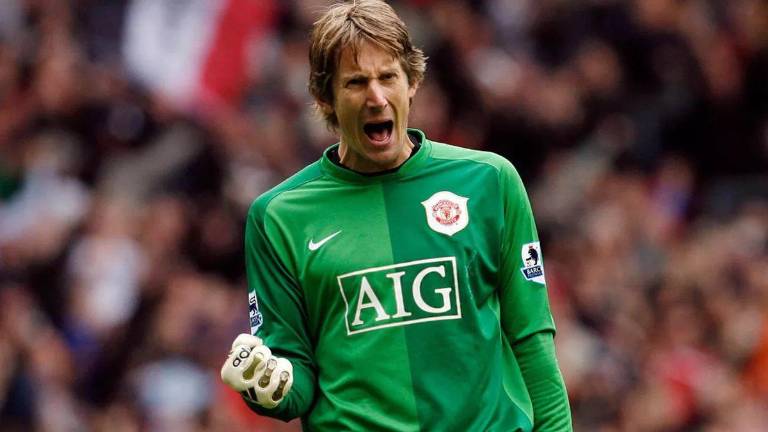 Edwin Van der Sar fue una brillante figura de la portería.