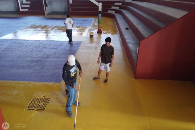 Rehabilitan Gimnasio Municipal en Escuinapa