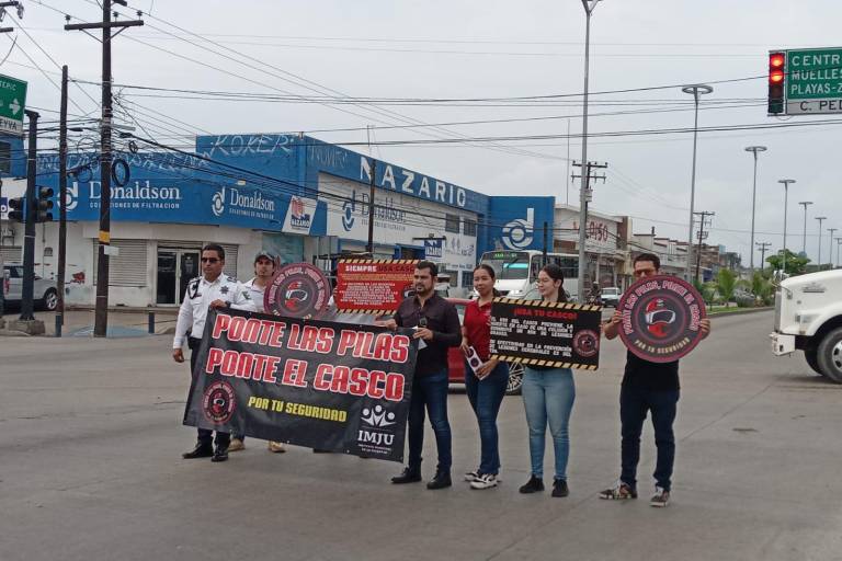 Concientizan a motociclistas con la campaña ‘Ponte las pilas, ponte el casco’