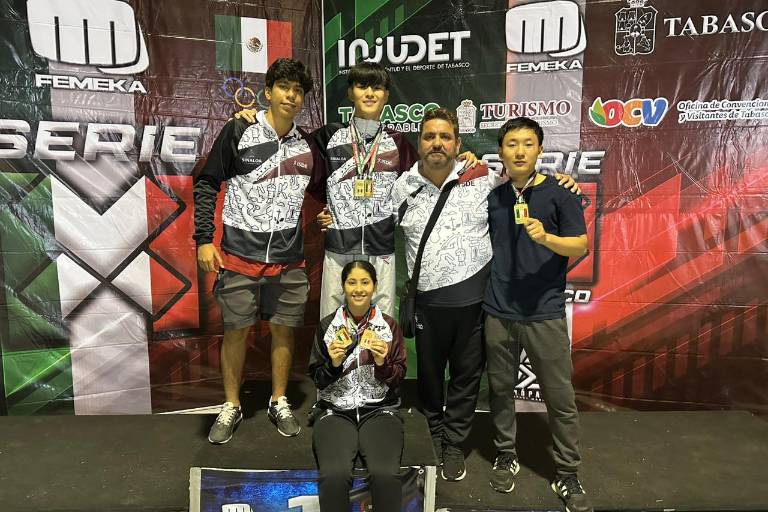 Cosechan karatekas mazatlecos cuatro oros en la Serie MX