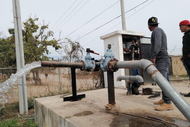 En marcha cárcamo de rebombeo para el servicio de agua potable en Escuinapa