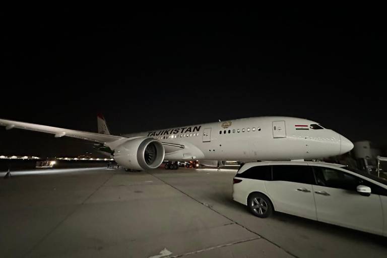 Ex avión presidencial mexicano ya está en Tayikistán, confirma AMLO