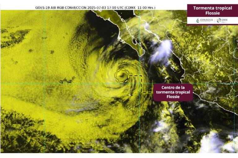 Se degrada Flossie a tormenta tropical y se aleja de costas nacionales