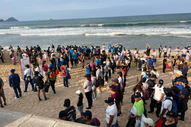 Limpian las playas de Mazatlán y sacan cerca de una tonelada de basura, entre ellos 200 kilos bajo el mar