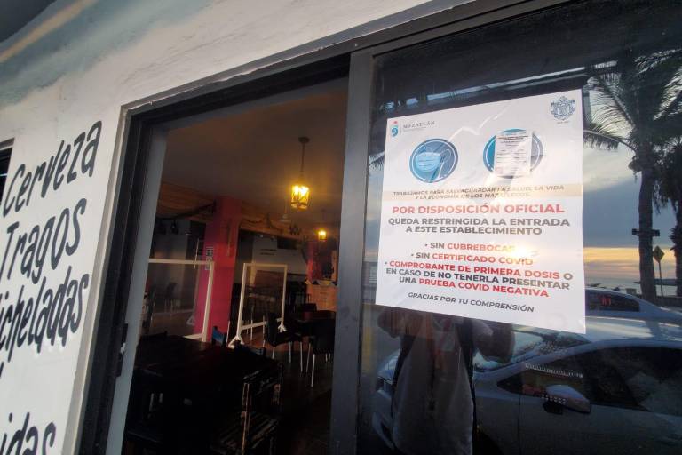Acatan bares disposición del Ayuntamiento y piden el certificado de vacunación en Mazatlán