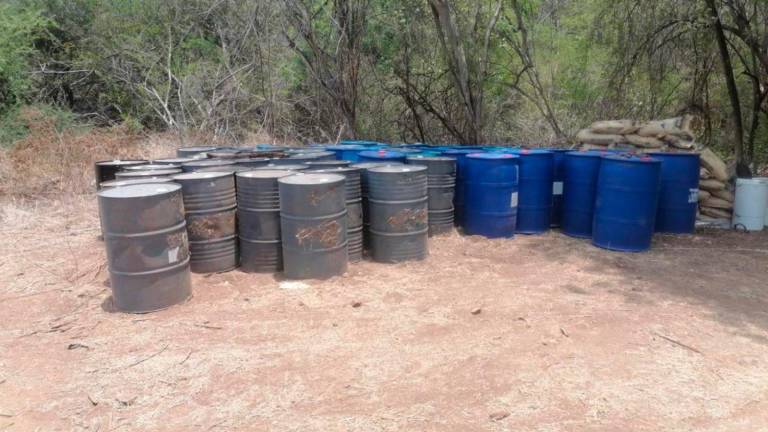 Aseguran contenedores con sustancias químicas en un laboratorio clandestino en Michoacán