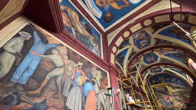 El mural ‘Canto a la tierra y a los que la trabajan y liberan’ de Diego Rivera.