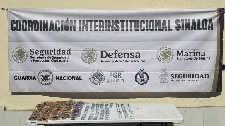 Personal de la Secretaría de Marina aseguró 178 dosis de drogas durante recorridos por la colonia Francisco Villa, en Mazatlán.