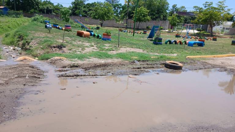 Denuncian vecinos derrame de drenaje y mosquitos en la Genaro Estrada, en Mazatlán