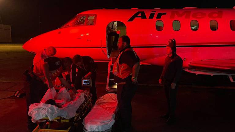 El menor fue trasladado a Sacramento la noche de este miércoles a bordo de una ambulancia aérea.