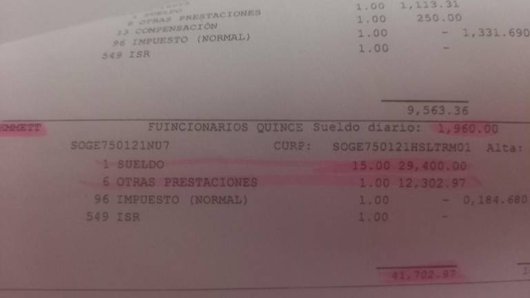 Los nómina de junio del Ayuntamiento de Escuinapa.