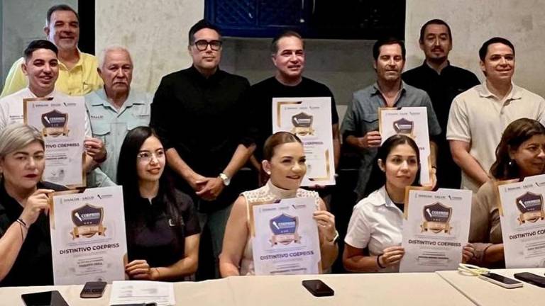 Restaurantes de Mazatlán recibe reconocimiento de buenas prácticas de parte de Coepriss.