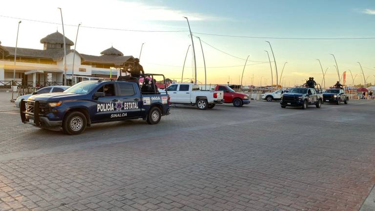 Diferentes corporaciones participan en el operativo anunciado por la Secretaría de Seguridad Pública de Sinaloa.