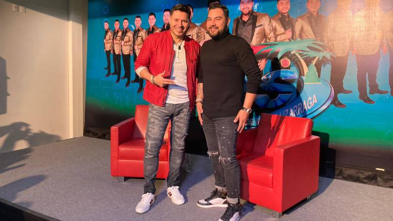 “Walo” Silvas y Alan Ramírez, vocalistas de la Banda MS, ofrecen conferencia de prensa previa al concierto de este sábado.