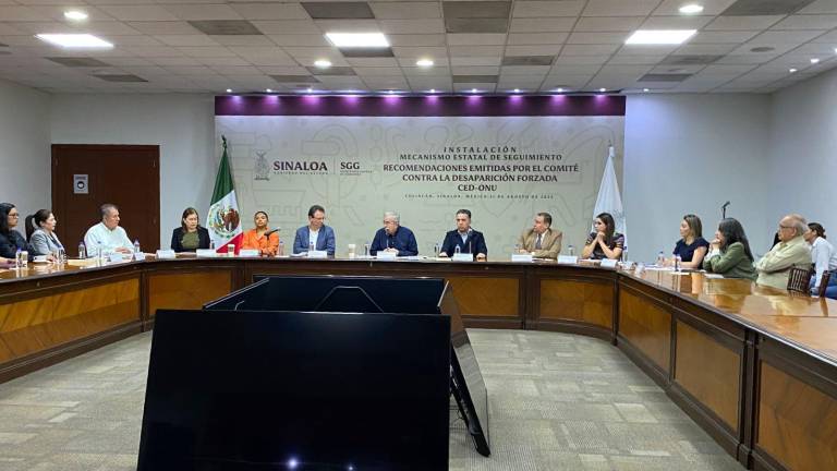 Sinaloa se convirtió en el tercer estado en instalar el mecanismo estatal de seguimiento de las recomendaciones emitidas por el Comité contra la Desaparición Forzada de la ONU.