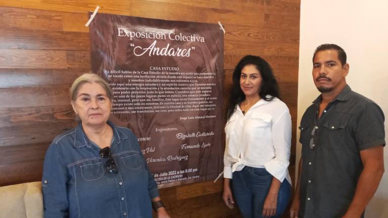 Artistas locales invitan a la exposición Andares este viernes.