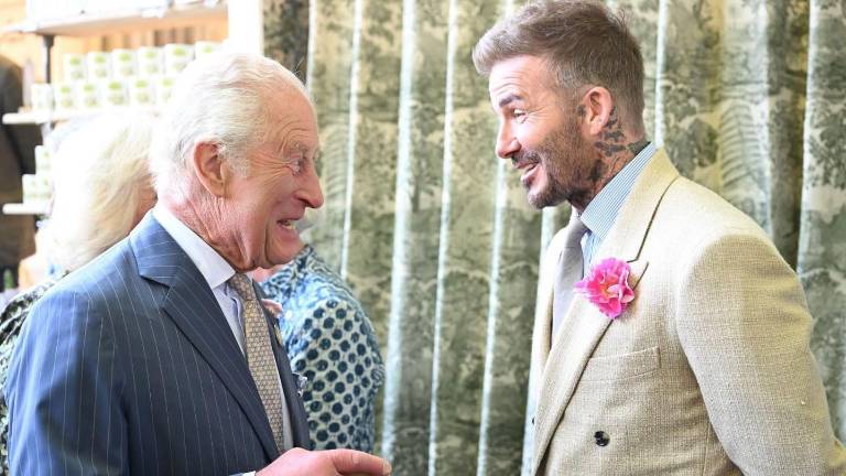 David Beckham y Rey Carlos III.