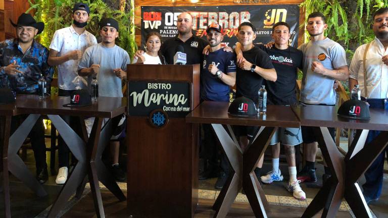 Promocionan la función de boxeo que será este 5 de noviembre.