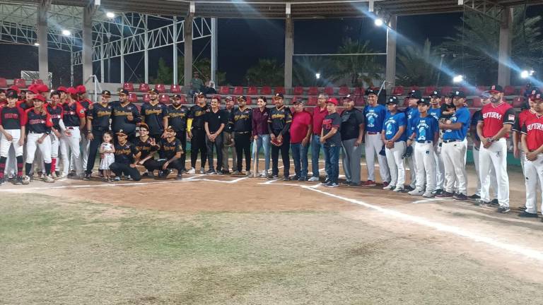 Parte de los equipos que buscarán el título en la Liga de Beisbol de Primera Fuerza Nocturna Imdem.