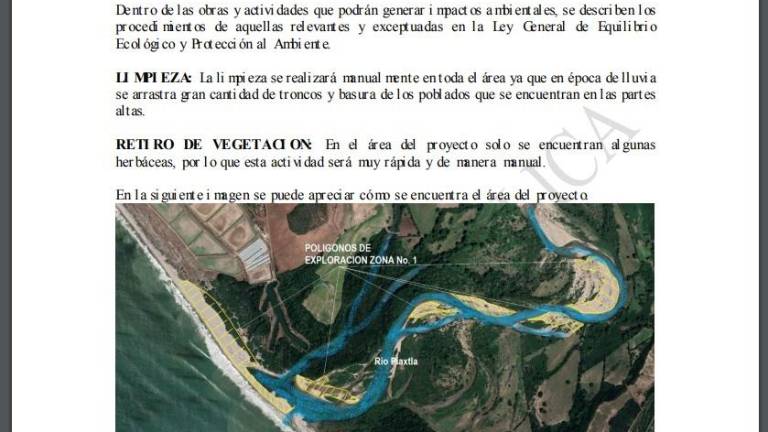 En la Manifestación de Impacto Ambiental el proyecto señala las zonas que se pretenden explorar.