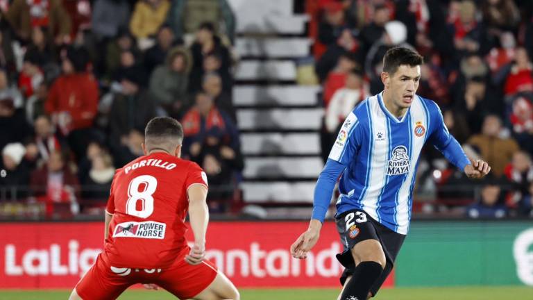César Montes estuvo todo el encuentro en la derrota sufrida por el Espanyol.