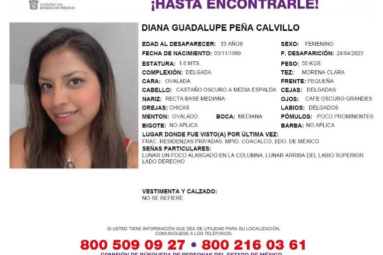 Buscan a Diana, desapareció en EdoMex; usarán drones para localizarla