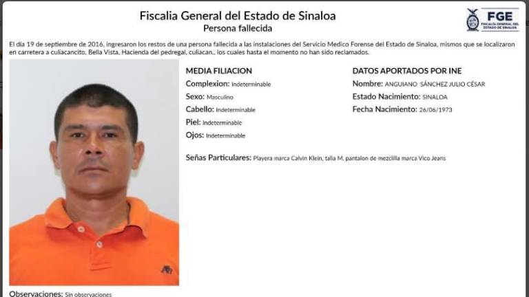 El cuerpo de Julio César permaneció 9 años bajo resguardo del Semefo, en Culiacán.