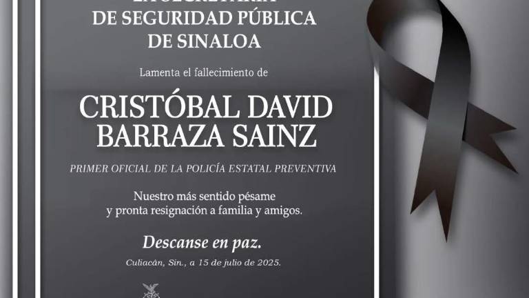 SSPE lamenta el fallecimiento del ‘Comandante Nitro’, asesinado en Culiacán
