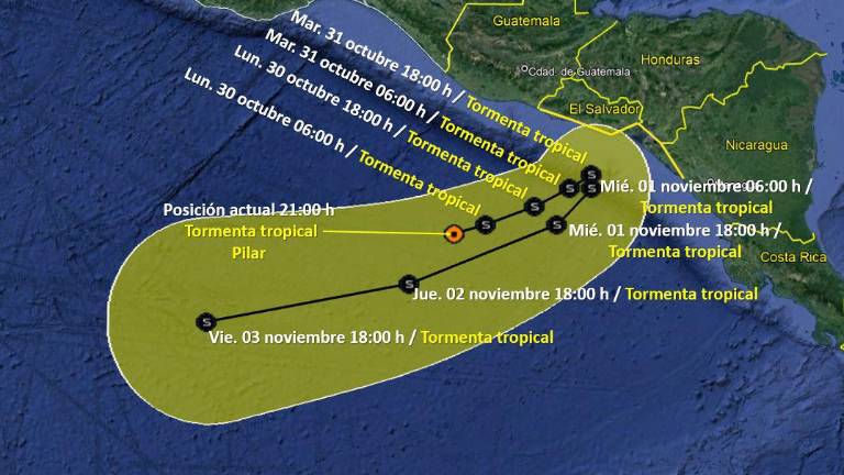 La Conagua confirmó este domingo que “Pilar” se convirtió en tormenta tropical.
