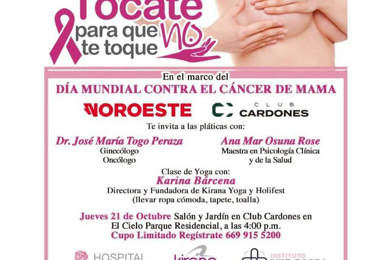Este jueves especialistas hablarán en Mazatlán sobre cómo detectar a tiempo el cáncer de mama
