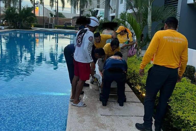 Niño de 6 años muere tras ser rescatado de una alberca en Mazatlán