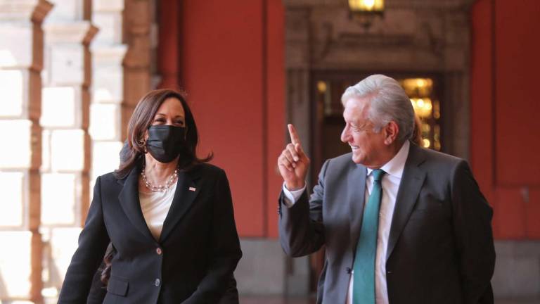 Kamala Harris y Andrés Manuel López Obrador.
