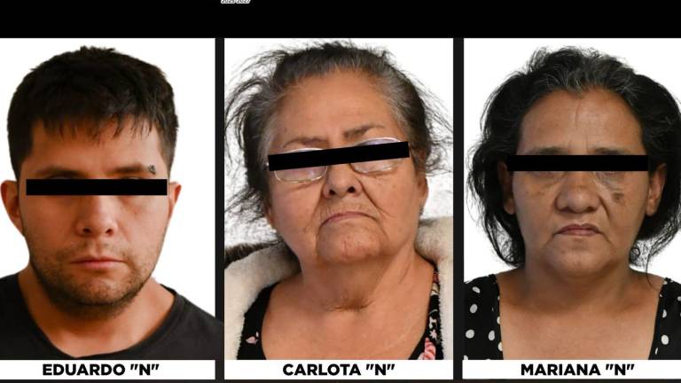Carlota “N” y sus dos hijos Mariana “N” y Eduardo “N” fueron detenidos por el homicidio de dos personas en Chalco, Estado de México.