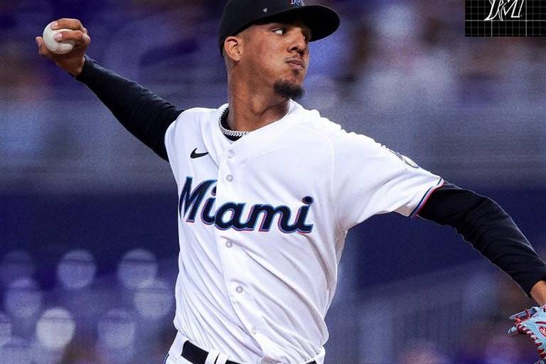 Eury Pérez maravilla a los Marlins con rectas a 99 mph