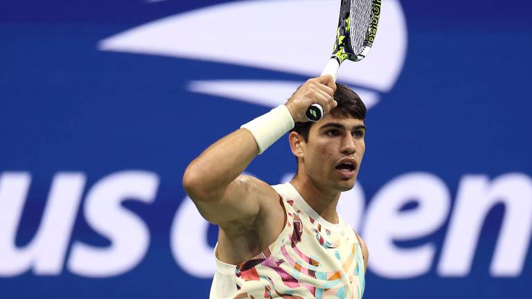 Carlos Alcaraz debutó con triunfo en el Abierto de EU.