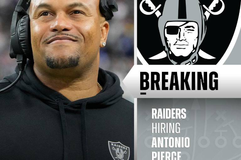 Los Raiders contratan a Antonio Pierce como entrenador en jefe de tiempo completo