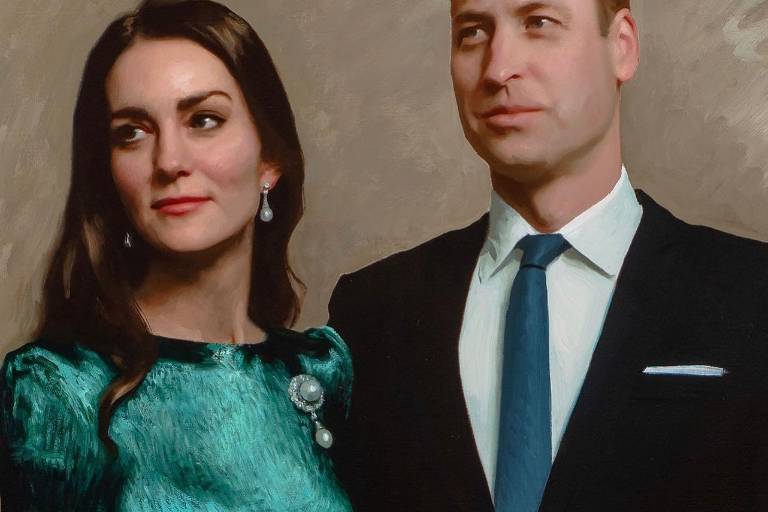 Revelan el primer retrato oficial del Príncipe William y Kate Middleton juntos