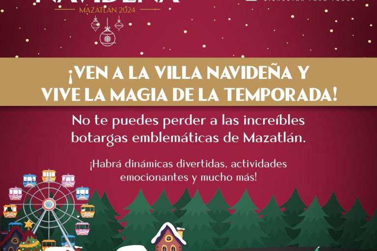 Invitan a evento de botargas en la Villa Navideña de Mazatlán