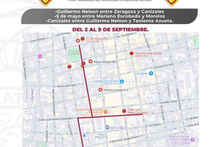 Cerrarán tramos de calles en el Centro de Mazatlán por reencarpetado