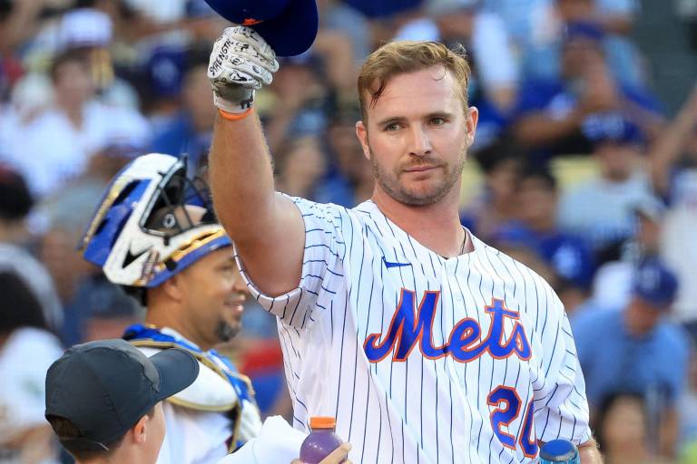 Pete Alonso anuncia que buscará su tercer título en el Derby de Jonrones