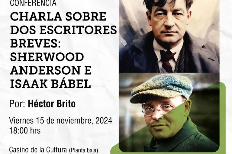 Charlarán sobre Sherwood Anderson e Isaak Bábel este viernes
