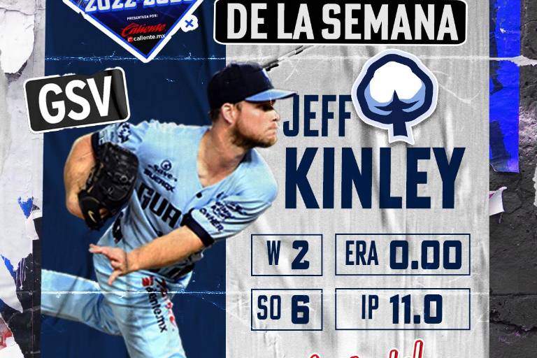 Jeff Kinley es el primero en ganar la designación Pítcher de la Semana de la temporada