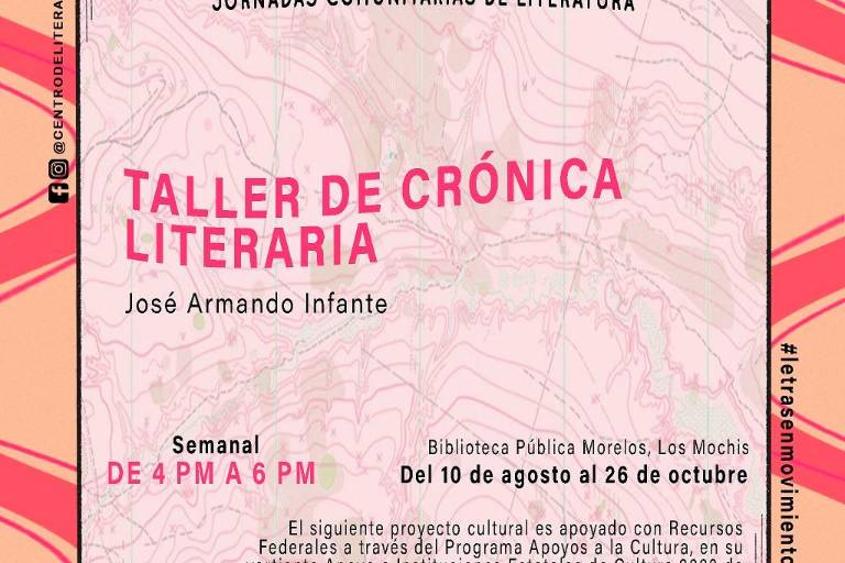 Aún hay cupo en talleres de poesía y crónica en municipios
