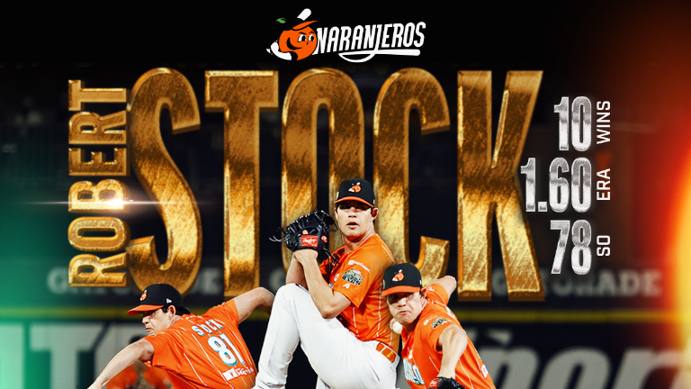 Robert Stock tuvo una sólida temporada con Naranjeros de Hermosillo.