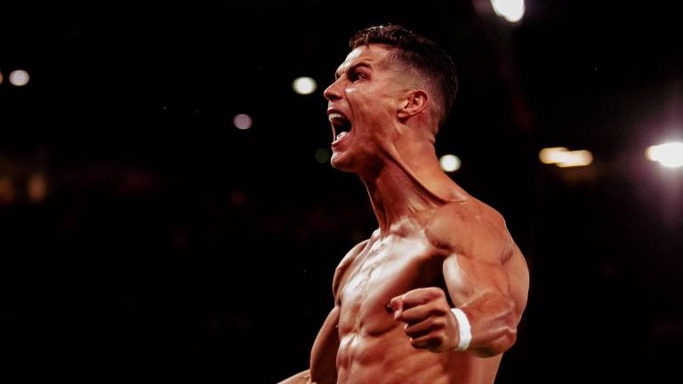 Cristiano Ronaldo celebra su gol.