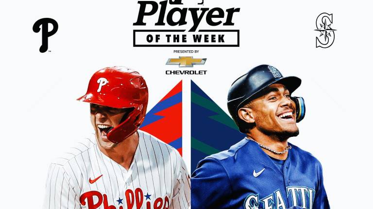 Rhys Hoskins y Julio Rodríguez fueron los Jugadores de la Semana en Grandes Ligas.