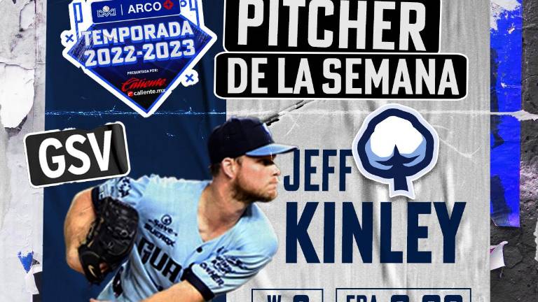 Jeff Kinley tuvo destacada semana con los Algodoneros de Guasave.
